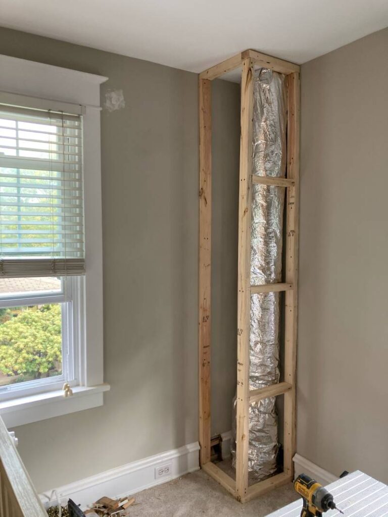 Soffit Framing for HVAC Duct